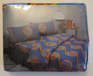 Garfield Full Bed Sheet Set Fitted Flat Pillow Set Rainbow 🌈 Marlborough New - Picture 1 of 15