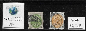 WC1_5888. DINAMARCA. Pequeño lote limpio de sellos de 1895-1901. Scott 50,52B. Usado - Imagen 1 de 1
