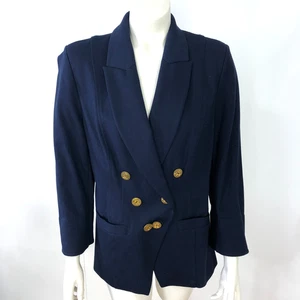 Cabi 10 Nautical Grand Slam Rayon Button Blazer Jacket Blue 5150 - Picture 1 of 15