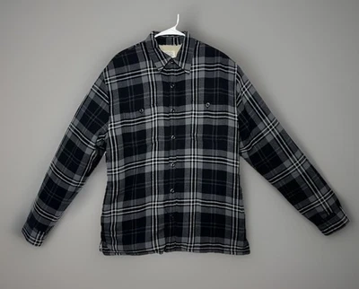 Chaqueta True Craft Hombre Mediana Multicolor A Cuadros Forrada de Vellón Franela Abotonada Foto 1 de 4