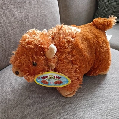 Rare Pillow Pets Premium Buffalo Billy 11" Plush Stuffed Animal 2011 with tags - Image 1 of 4