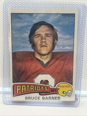 1975 topps football #129 bruce barnes new england patriots - Image 1 of 4
