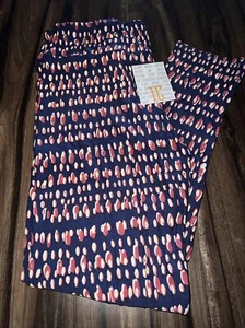 Lularoe TC Tall & Curvy Leggings Dots Shapes Blue Pink Ivory Cream 12-18 New 🦄 - Picture 1 of 8