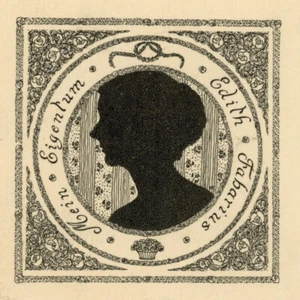 Exlibris Jugendstil Frauenporträt Edith Fabricius unsign Radierung Anfang 20 Jhd - Bild 1 von 2