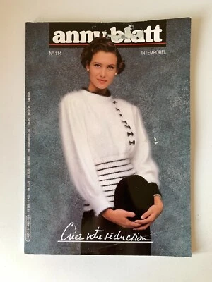 Anny Blatt Vintage Knitting Book Patterns No 114 Handmade 80s Wool Jumpers - image 1 of 4