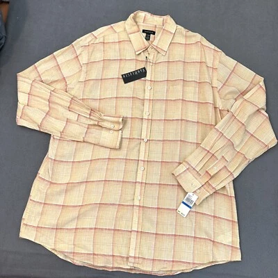 Camisa Van Heusen Mezcla de Lino Manga Larga Abotonada Para Hombre XL Foto 1 de 4