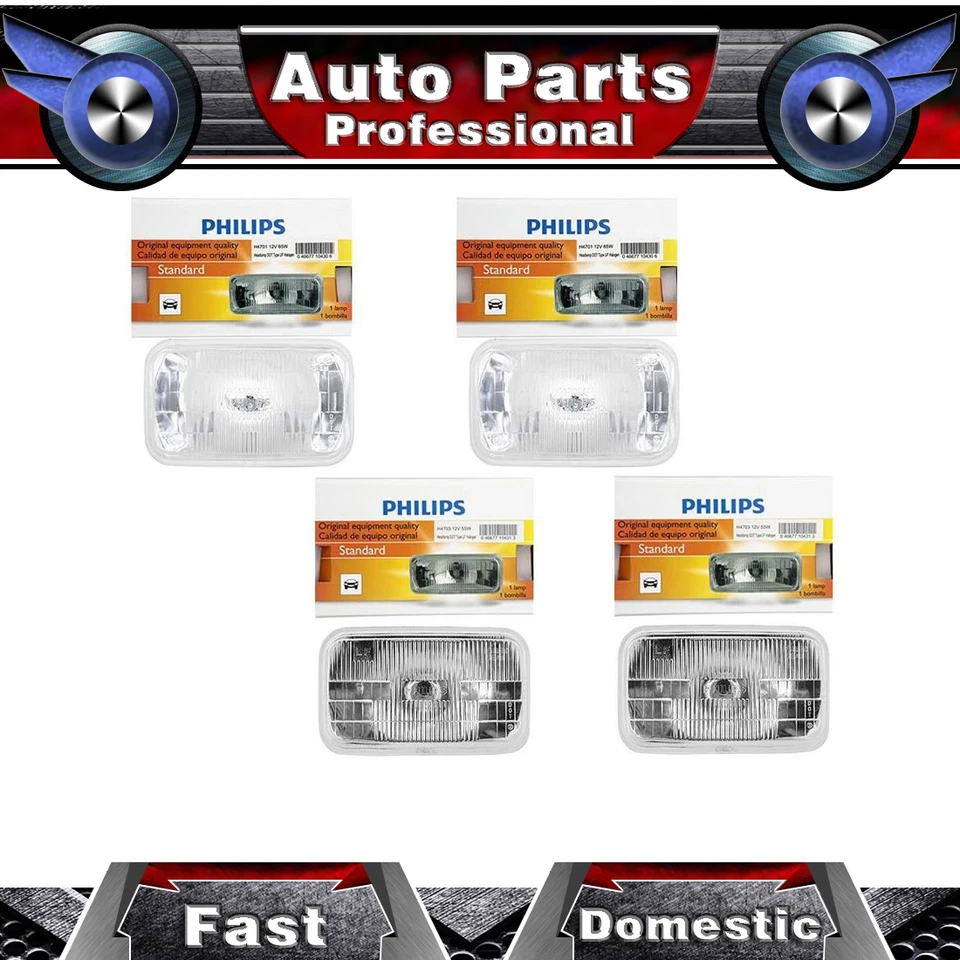 Philips 4 шт стандартные галогенные лампы дальнего/ближнего света для GMC K3500 - Изображение 1 из 4