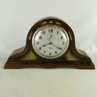 Vintage William Gilbert Wind Up Clock Wood Mantel Shelf Alarm Clock Works Well