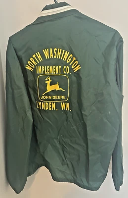 Chaqueta Abrigo Cortavientos John Deere De Colección Lynden WA North Washington Implement Co. Foto 1 de 3