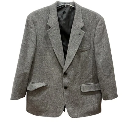 Abrigo Blazer Deportivo 45R/46 Savile Row Para Hombre Tweed 2 Botones Muesca Lana Espiga Foto 1 de 4
