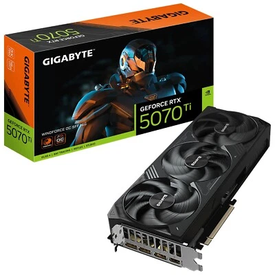 Gigabyte GeForce RTX 5070 Ti WINDFORCE OC SFF 16G GV-N507TWF3OC-16GD GDDR7 PCI-E - Image 1 of 3