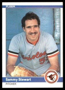 1984 Fleer #22 Sammy Stewart Baltimore Orioles