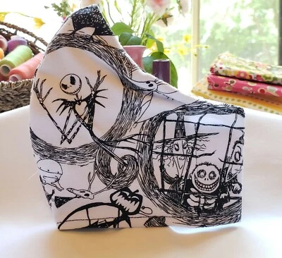 Nightmare Before Christmas Halloween Face Mask Adult / Kids Cotton  racbrez - Image 1 of 4