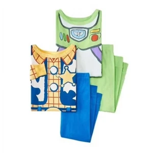 Disney Toy Story Toddler Boys' 4pc Cotton Pajama Set – Buzz & Woody Sleepwear - Picture 1 of 34