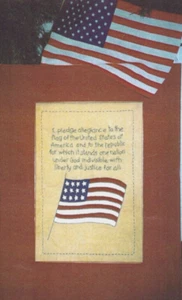 "Sweet Gatherings ~ #184 "I Pledge Allegiance" ~ 13"" x 18"" ~ Costura de pintura - Imagen 1 de 3