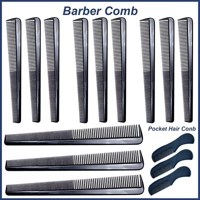 15Pcs Pocket Hair Comb 7" Beard & Mustache Combs for Men's Hair Beard Barber - Image 1 of 4