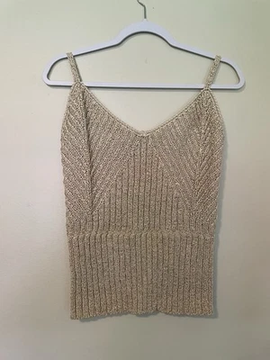 Camiseta sin mangas Milano beige tejida Foto 1 de 4