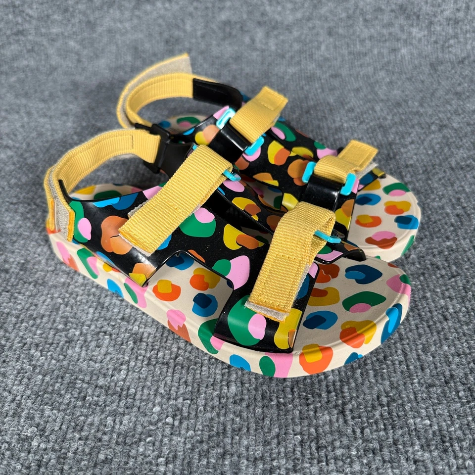 Mini Sandalias Melissa Niñas Niños Talla 4 Ping Pong Fabula Correas Amarillas Eslinga Foto 1 de 4