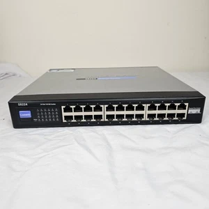 Cisco Linksys SR224 10/100 Unmanaged Ethernet Switch 24 Port with power cord - Picture 1 of 4