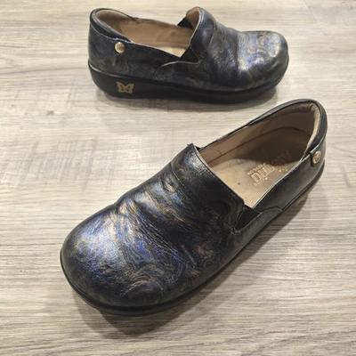 Женские сабо Alegria Keli размер 39 США 8,5 синие кожаные нескользящие комфортные KEL-675 - Изображение 1 из 4