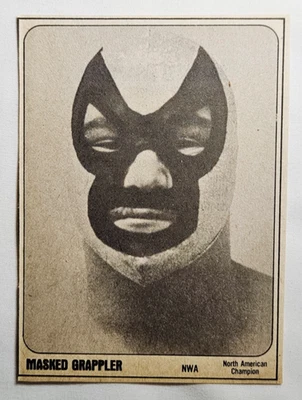 Tarjeta de papel Wrestling Super Stars 1981 revista enmascarada WWF WWE NWA Foto 1 de 2
