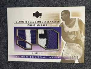 2003-04 Upper Deck Ultimate Collection Chris Webber Patch Dual /50 Kings Logo - Picture 1 of 2