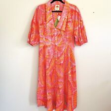 Farm Rio sz Small Bright Forest Midi Dress, Short Sleeves, New With Tags!