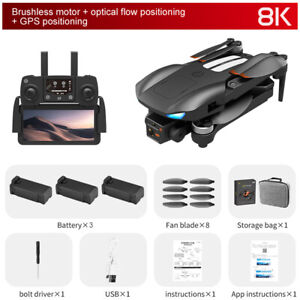 8K Kamera Mini Faltbar WIFI FPV Drohne Mit Selfie-Quadrocopter RC Drone + Akkus