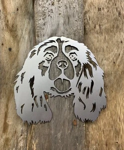 KING CHARLES SPANIEL PERRO ACERO METAL PARED ARTE RAZA CRIADOR PEDIGRÍ REGALO HOGAR - Imagen 1 de 2