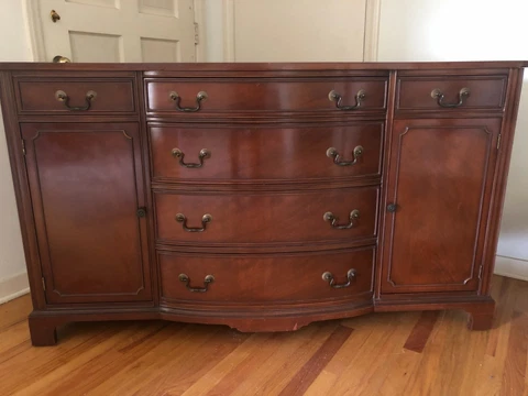 1940's Vintage Mahogany Dresser Cover