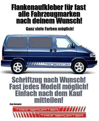 T1 T2 T3 T4 T5 Seitenaufkleber nach WUNSCH! Fast alle Modelle & Marken möglich! - Bild 1 von 2