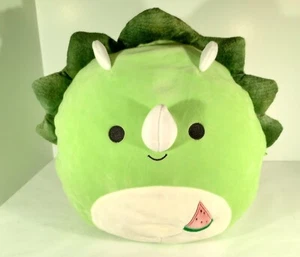 Squishmallow 16" Tristan the Green Triceratops Large Dinosaur Kellytoy 2019 Dino - Picture 1 of 5