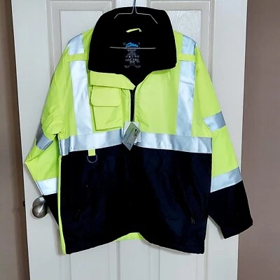 Chaqueta de seguridad de invierno forrada Tri-Mountain para hombre con capucha oculta talla S Foto 1 de 4