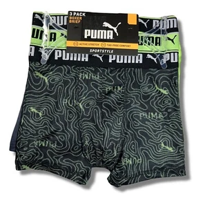 PUMA BOXER BOYS X3 - 241 GREEN BLACK SZ XLARGE 16 18 - 3 PACK UNDERWEAR - Picture 1 of 1