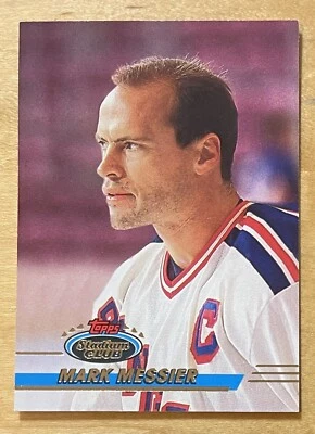 Mark Messier 1993-94 Topps Stadium Club Hockey #35 New York Rangers NM-MT+ - Image 1 of 3