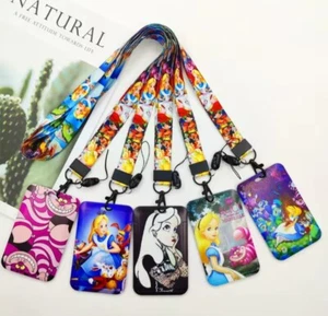 Alice In Wonderland Neck Strap Badge Holder Girls ID Card Pass Lanyards - Picture 1 of 12