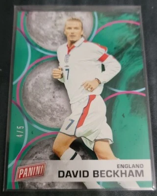 2022 Panini Father's Day Multi Sport  DAVID BECKHAM EMERALD SSSP #4/5 ENGLAND - Image 1 of 3