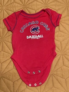 Chicago Cubs -- Red -- Baby One Piece 0-3 Months -- MLB Cubbies - Picture 1 of 3