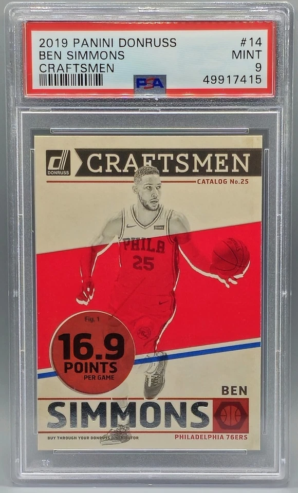 Ben Simmons 2019-20 Panini Donruss  Craftsmen #14 PSA 9 Mint - Image 1 of 2