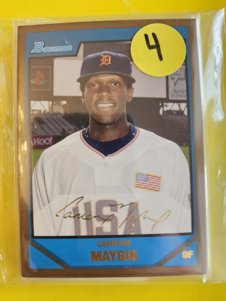 (4) 2007 Bowman Draft Future's Game Prospects Gold #BDPP107 Cameron Maybin Lot! - Image 1 of 1