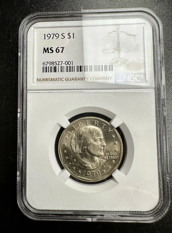 Rare MS67 Graded 1979-S Susan B Anthony Dollar  NGC Exact Coin in Photos- 001 Cover