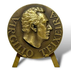 Virgilio Teixeira Medal Bronze Motion Picture Actor Funchal Madeira Portugal - Picture 1 of 9