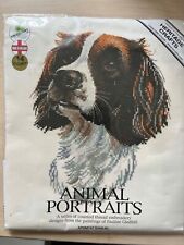 Heritage Crafts Animal Portraits Samuel Spaniel Dog 14 Count Cross Stitch Kit