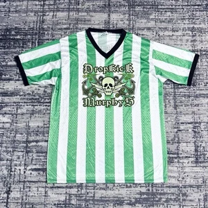 Rare Vintage Dropkick Murphys Band Soccer Jersey 07 Boston Striped Size 2XL - Picture 1 of 6