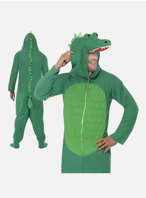 Disfraz de cocodrilo adulto animal hombre mujer zoológico M  Foto 1 de 4