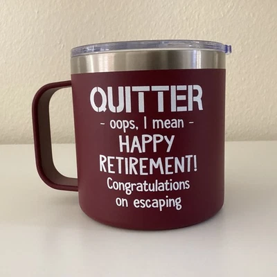 NUEVA Taza de Retiro + Tapa para Mujer o Hombre  Foto 1 de 4