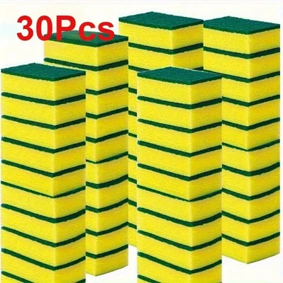 30 Pack Kitchen Cleaning Sponges Scourers Washing Up Non-Scratch for Dish Pad - Image 1 of 4