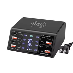 100W 9in1 Multiple Wireless USB-C PD QC3.0 Fast Charger Charging Station Devices - Picture 1 of 19