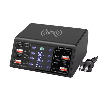 100W 9in1 Multiple Wireless USB-C PD QC3.0 Fast Charger Charging Station Devices - Image 1 of 4
