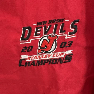 Vintage New Jersey Devils Jacket Mens Large Stanley Cup Champions NHL Hockey Y2K - Image 1 of 4